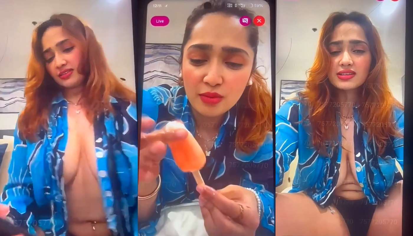 Aditi Mistry Nude No Bra Blowjob To Ice Creme Live