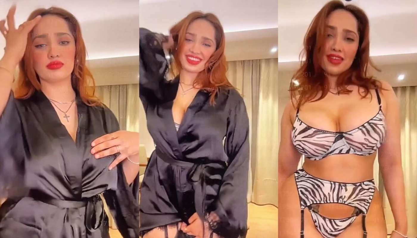 Aditi Mistry Nude Zebra Bikini Nipple Live Part 1