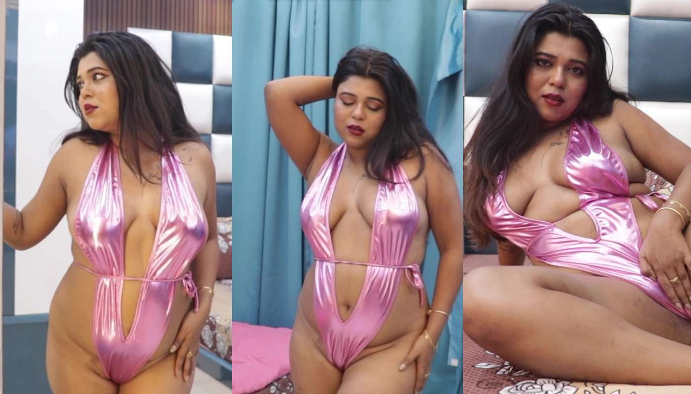 Sexy Jhilik Roy Teasing Ass in a Barely There String Monokini App Content